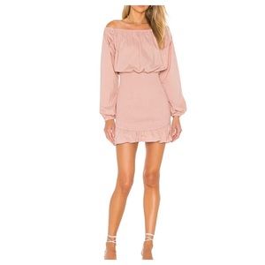 Song of style spencer smocked mini Dress pink small NWT